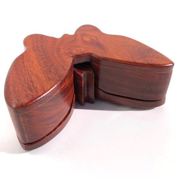 Butterfly Wood Puzzle Box Stash Box secret compartments Intarsia Jewelry Box - Picture 9 of 15